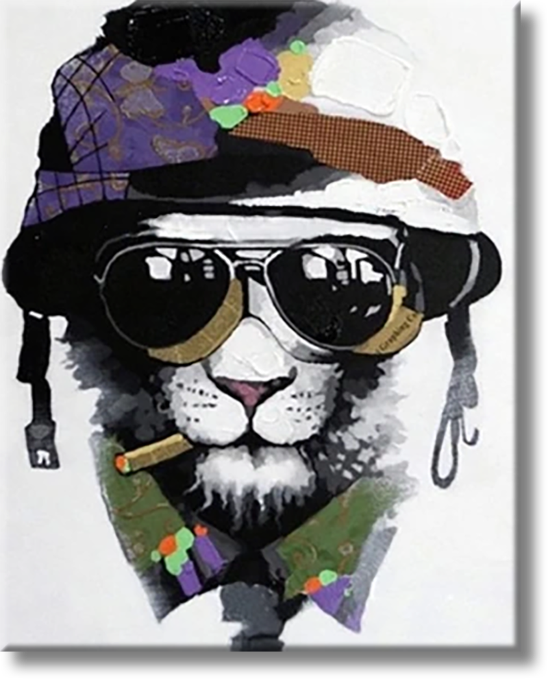 Hipster Cat - Painting By Numbers