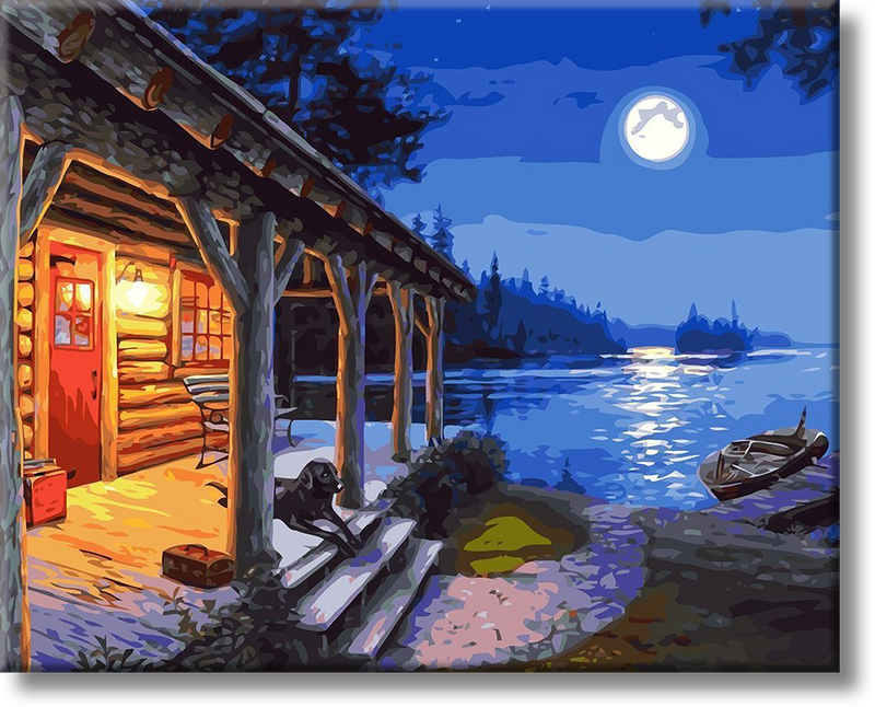 House At The Lake - Painting By Numbers