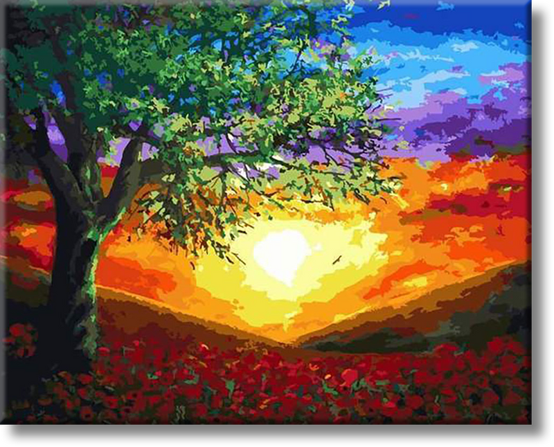 Beautiful Sunset - Painting By Numbers