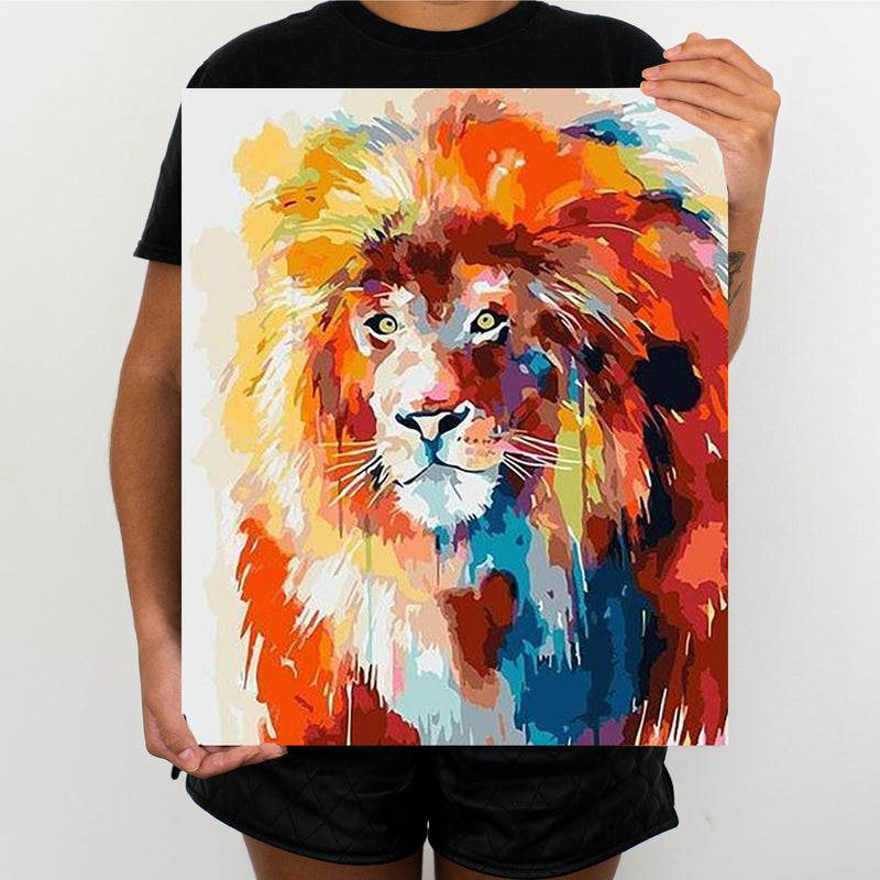 Colorful Lion - Painting By Numbers