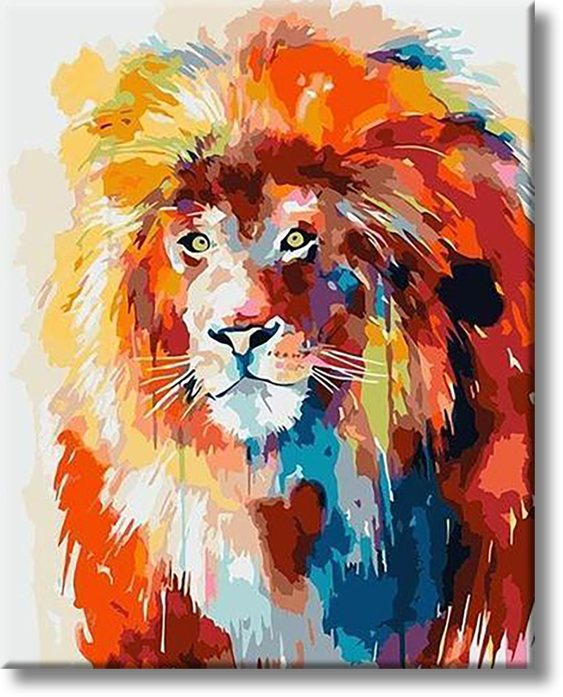 Colorful Lion - Painting By Numbers