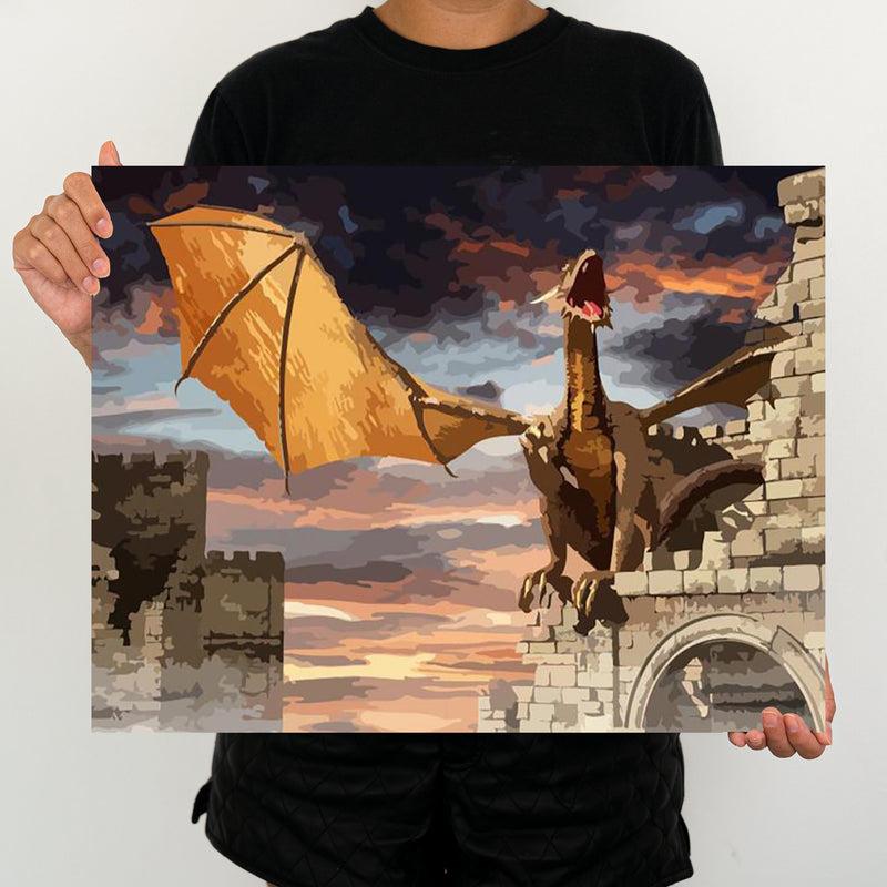 Dragon In The Castle - Painting By Numbers