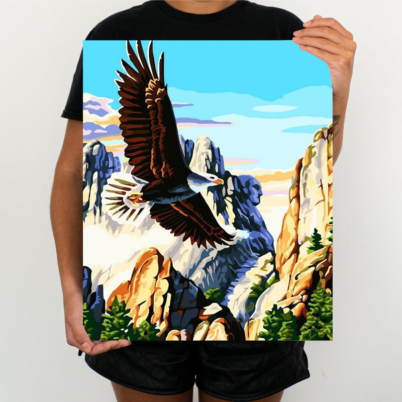 Eagles In The Mountains - Painting By Numbers