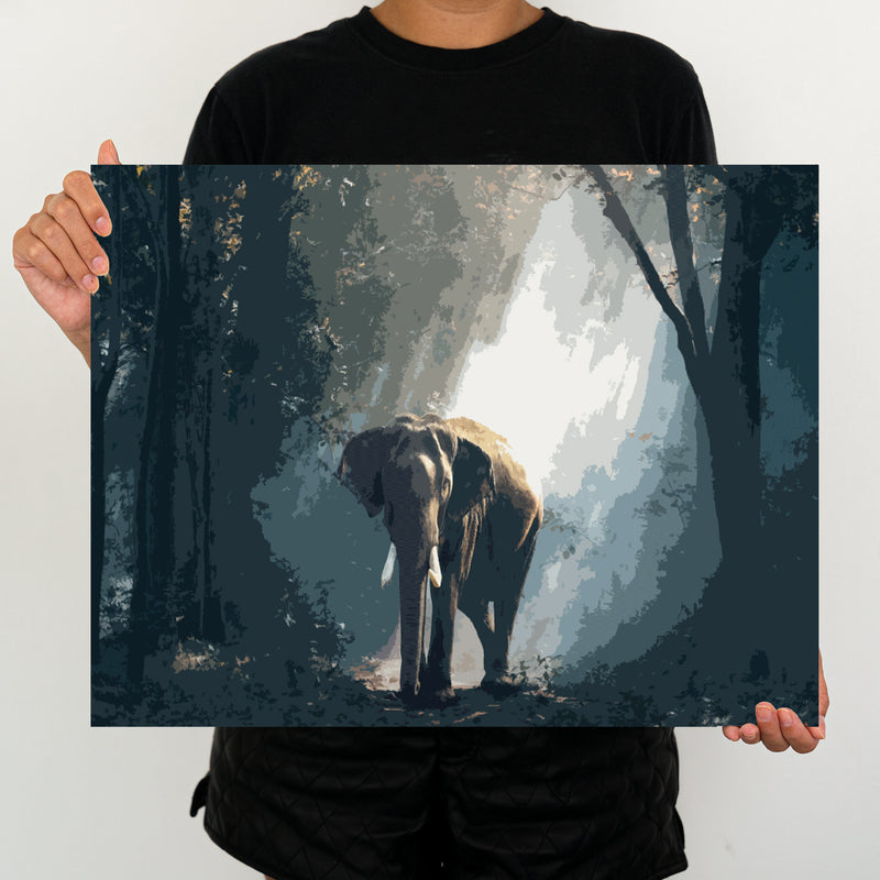 Elephant In The Forest - Painting By Numbers