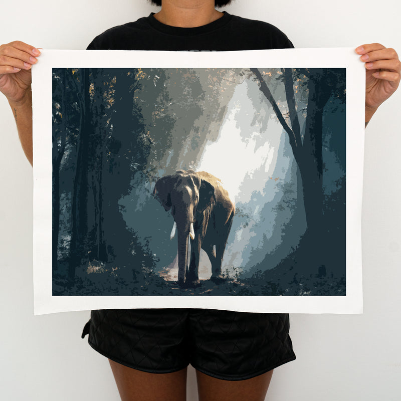 Elephant In The Forest - Painting By Numbers