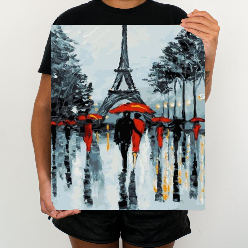 Rainy Paris -  Painting By Numbers