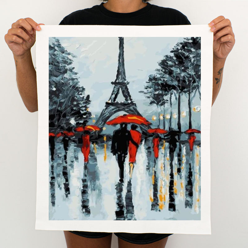 Rainy Paris -  Painting By Numbers