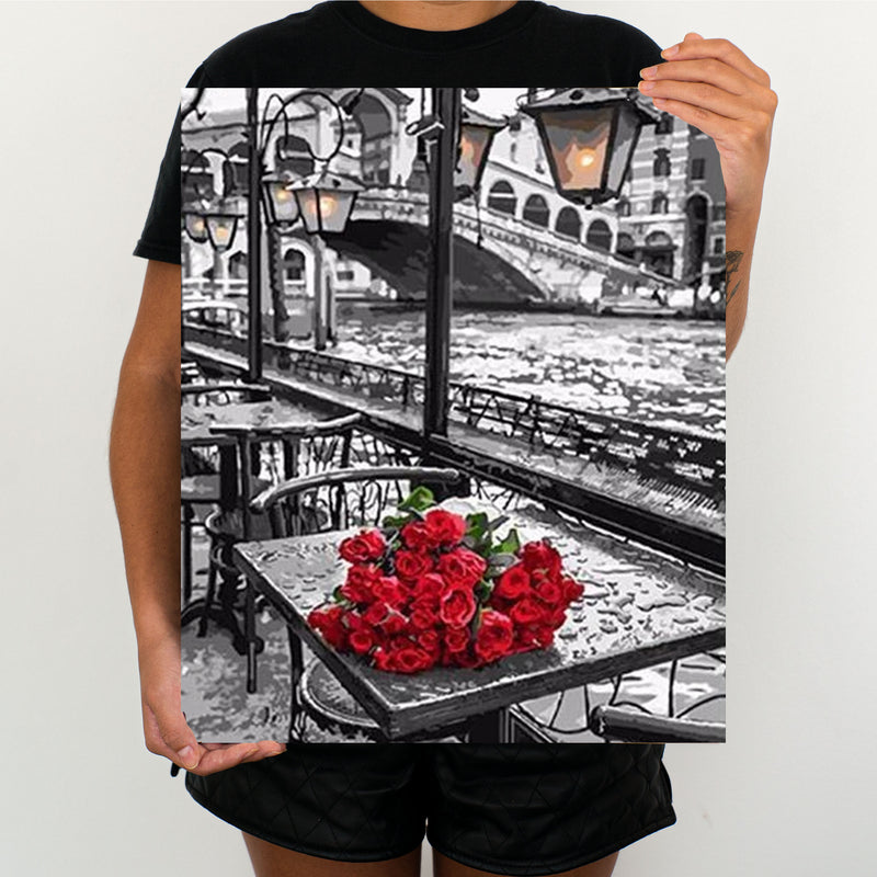 Roses In Venice -  Painting By Numbers