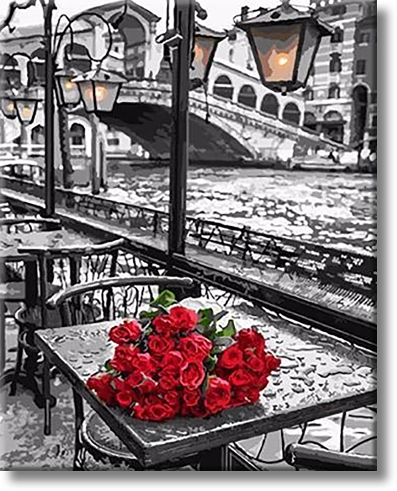 Roses In Venice -  Painting By Numbers