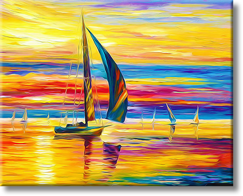 Sailboat Sunset -  Painting By Numbers