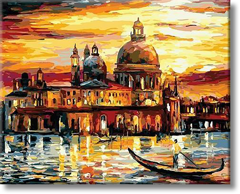 Sunset In Venice -  Painting By Numbers