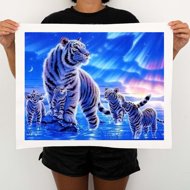 Aurora And The Tiger - Painting By Numbers