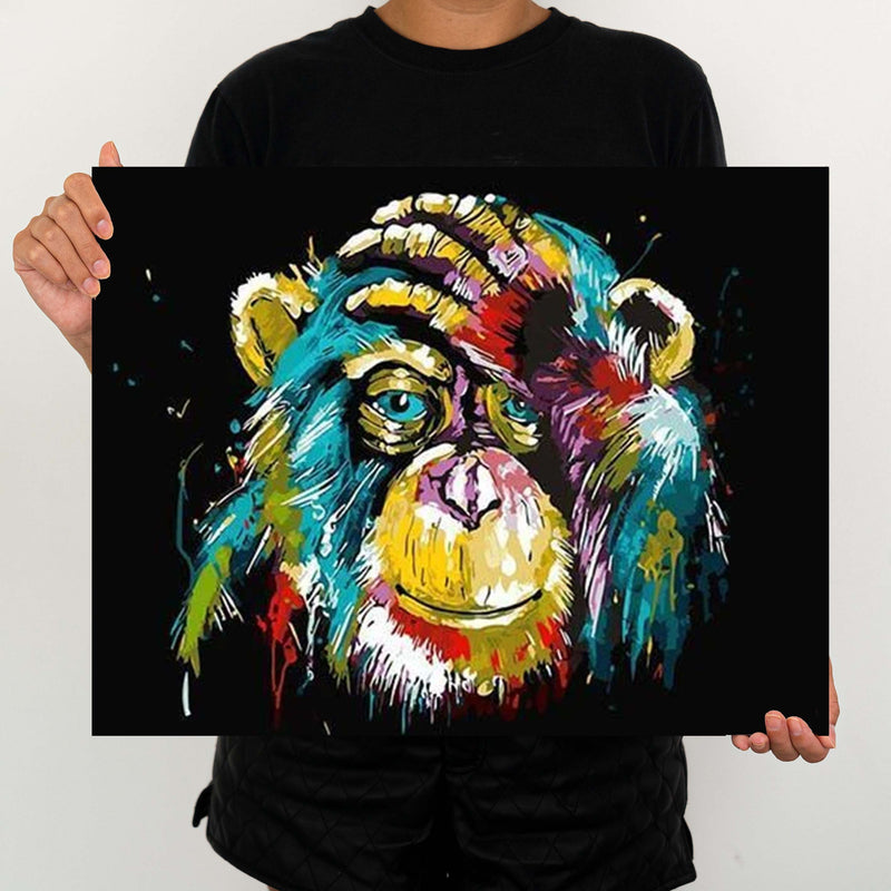 Brooding Monkey - Painting By Numbers