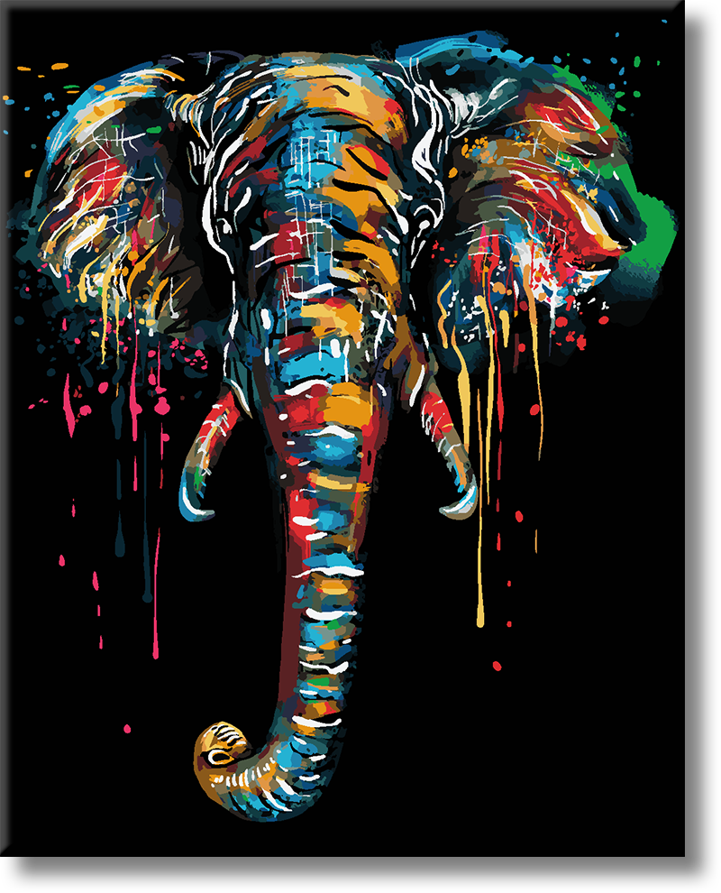 Color Elephant - Painting By Numbers