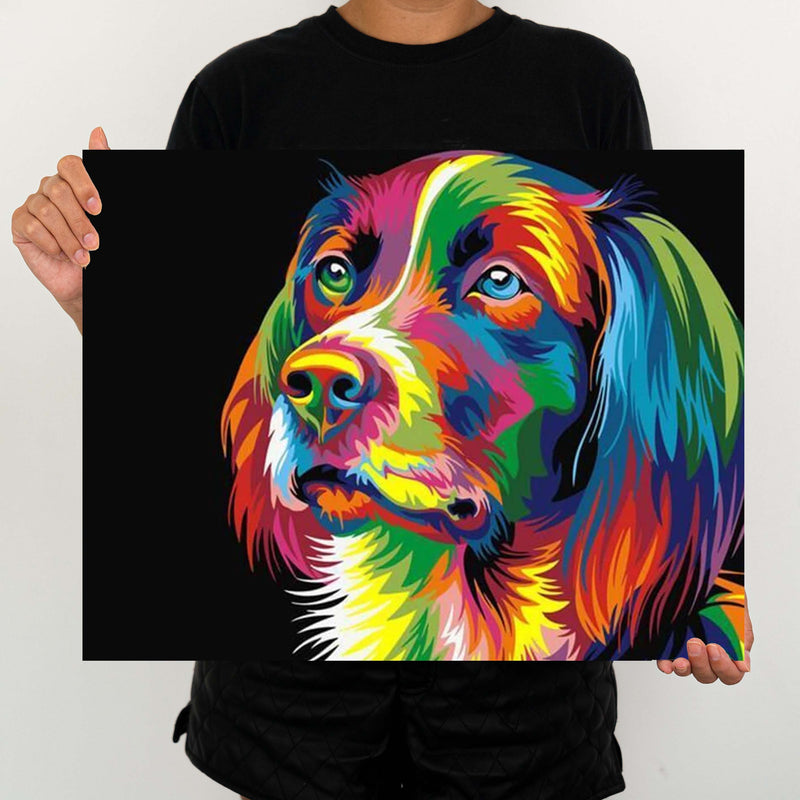 Colorful Dog - Painting By Numbers