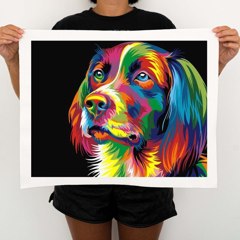 Colorful Dog - Painting By Numbers