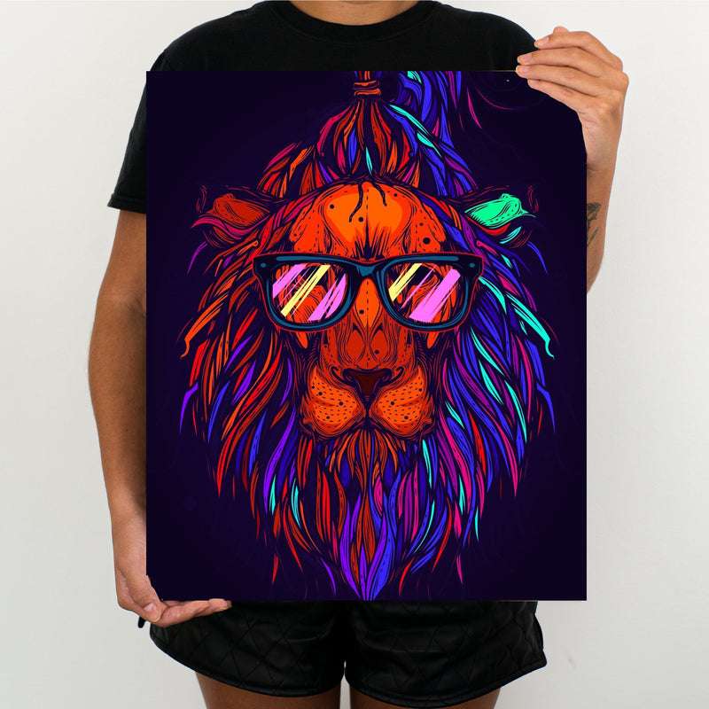 Hipster Lion - Painting By Numbers