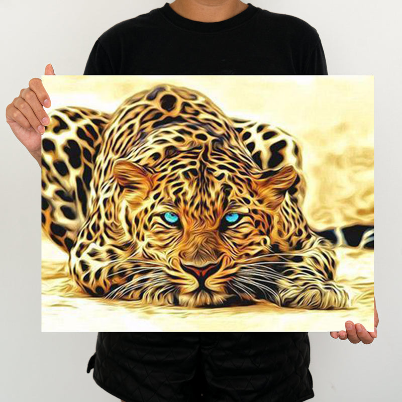 Leopard With The Blue Eyes - Painting By Numbers