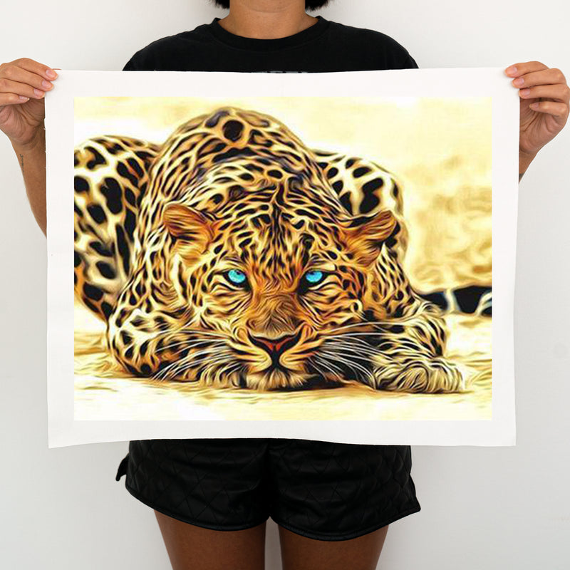 Leopard With The Blue Eyes - Painting By Numbers