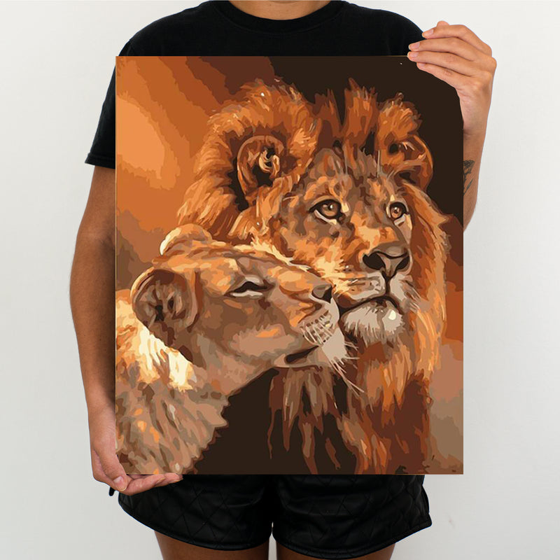 Lion Pair - Painting By Numbers