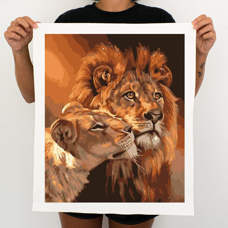 Lion Pair - Painting By Numbers