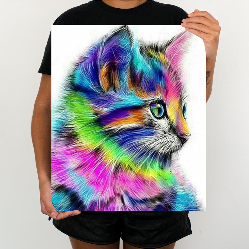 Neon Cat - Painting By Numbers