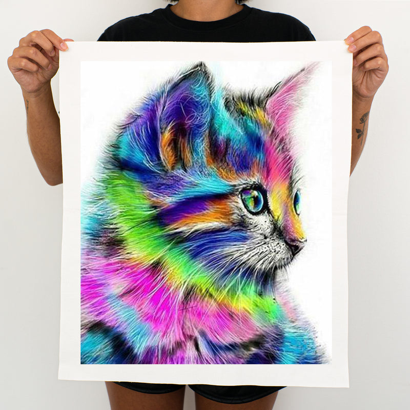 Neon Cat - Painting By Numbers