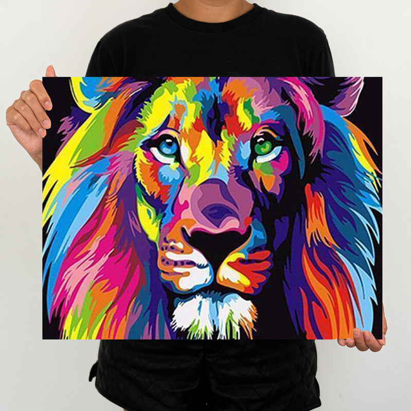 Neon Lion - Painting By Numbers