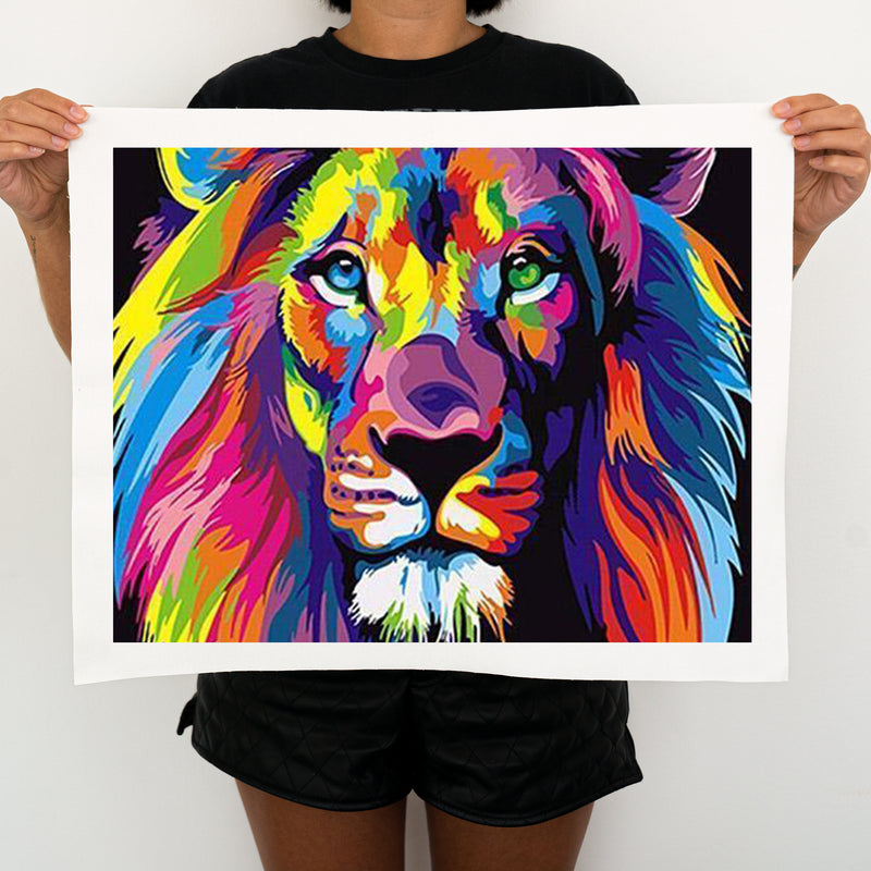 Neon Lion - Painting By Numbers