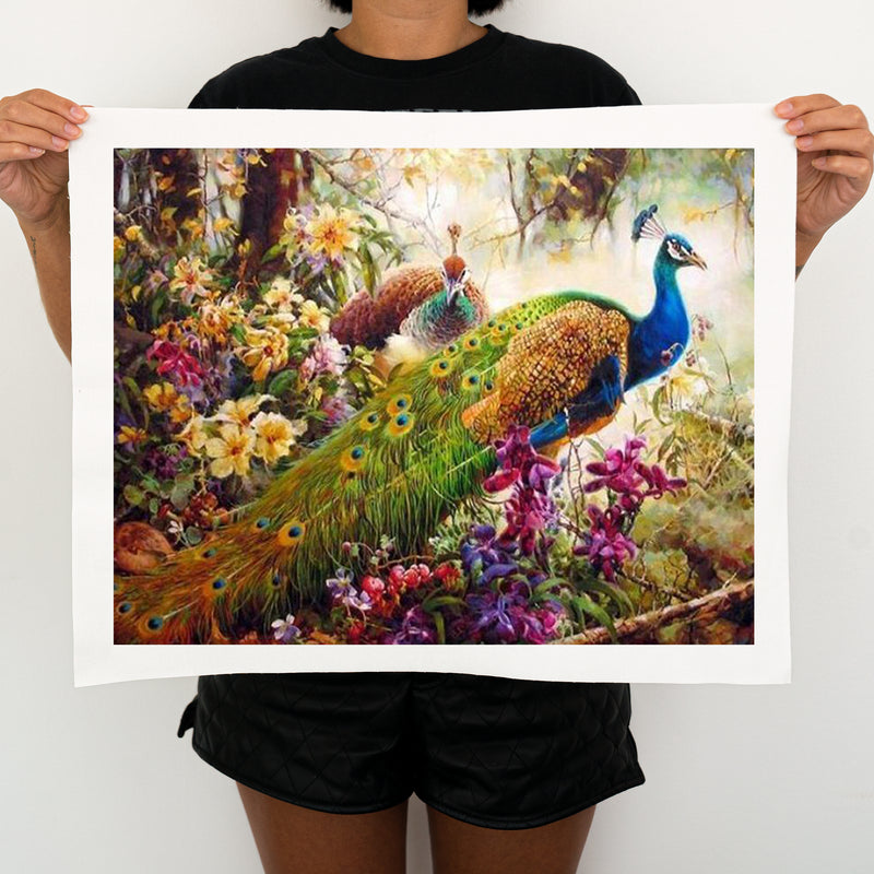 Peacock In Paradise - Painting By Numbers