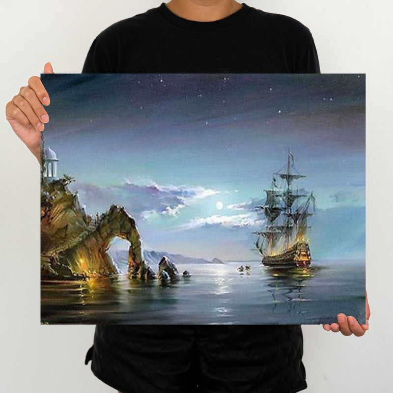 The Ship At Night - Painting By Numbers