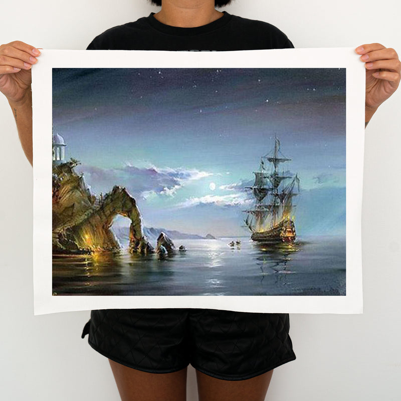 The Ship At Night - Painting By Numbers