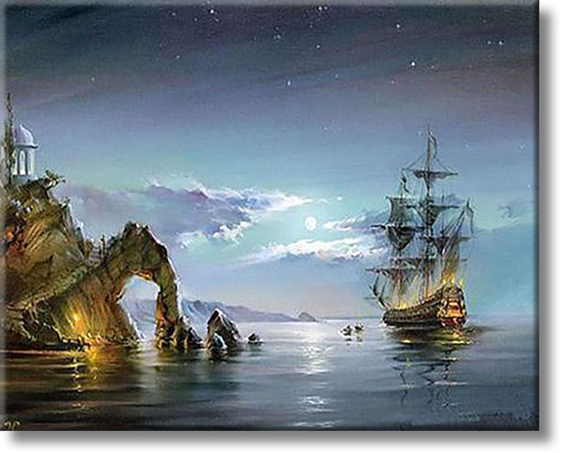 The Ship At Night - Painting By Numbers