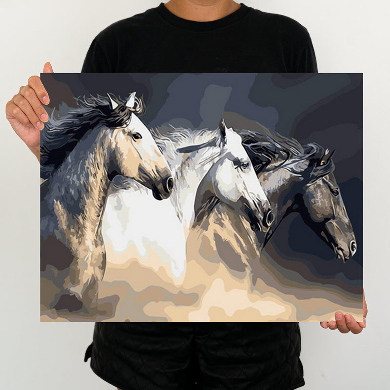 Three Horses - Painting By Numbers