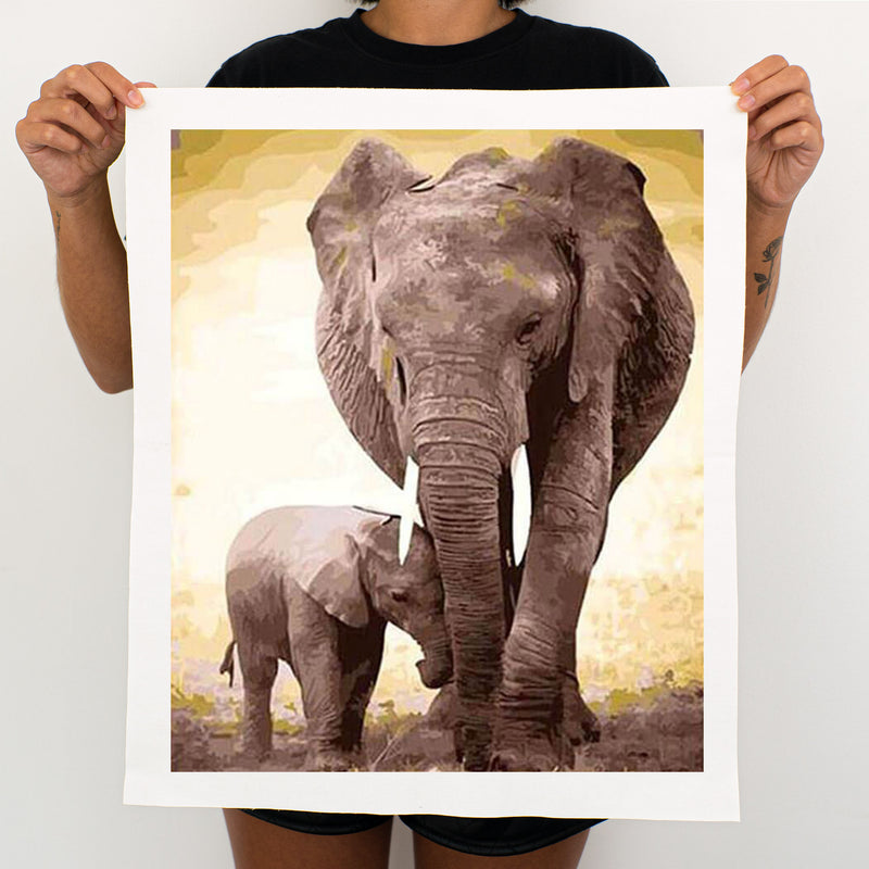 Two Elephants - Painting By Number