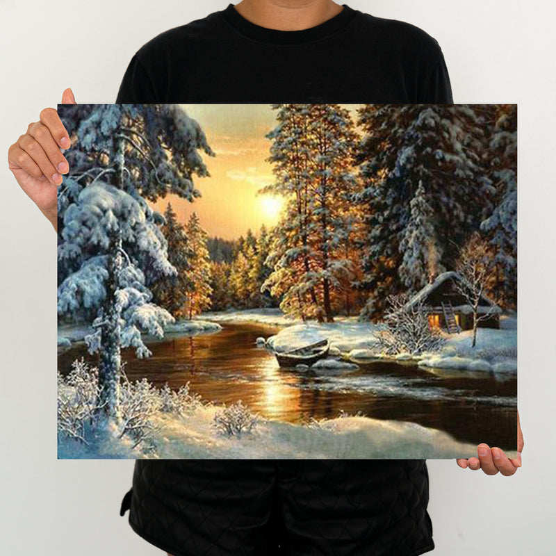 Winter Cabin - Painting By Number