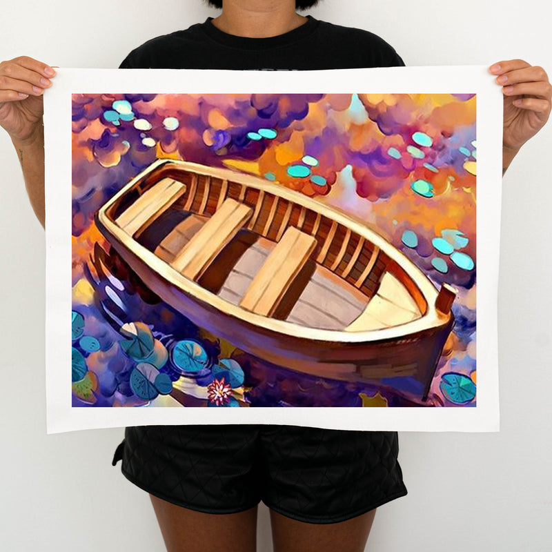 Wooden Boat - Painting By Number