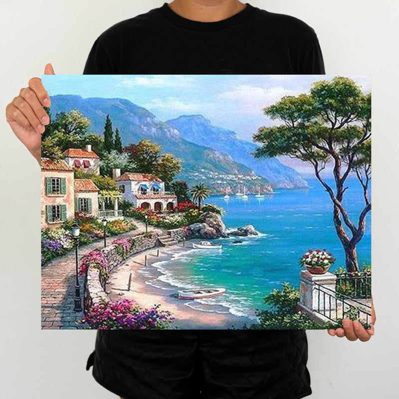 Village On The Mediterranean - Painting By Number