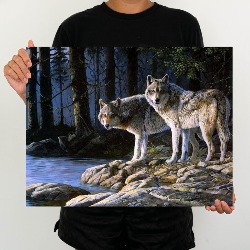 Wolves In The Forest - Painting By Number