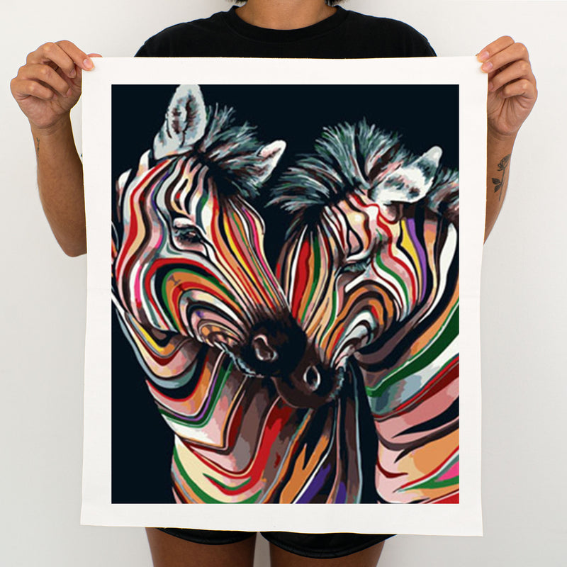 Zebra Family - Painting By Numbers