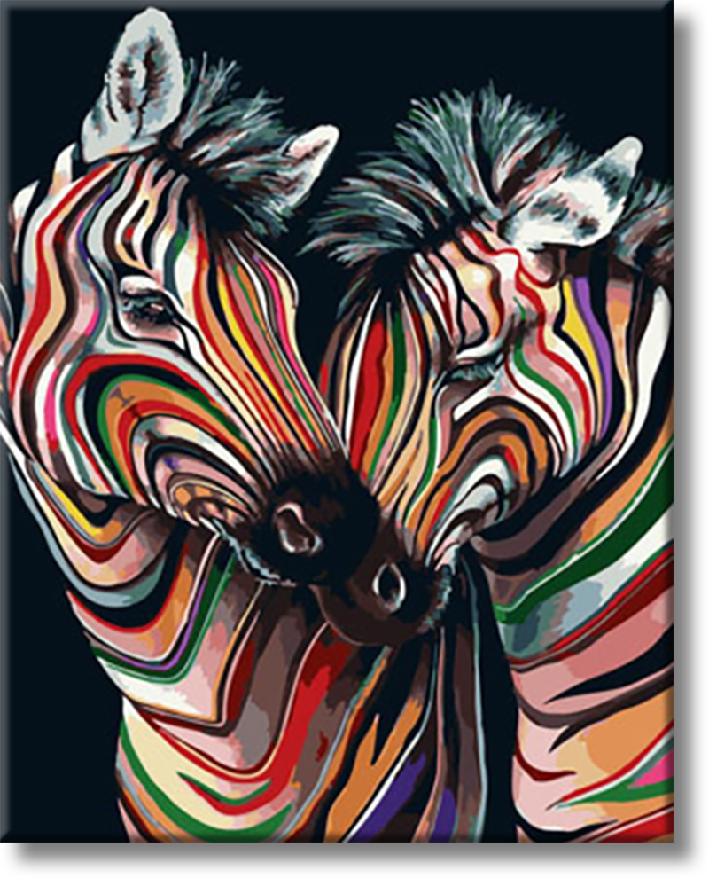 Zebra Family - Painting By Numbers